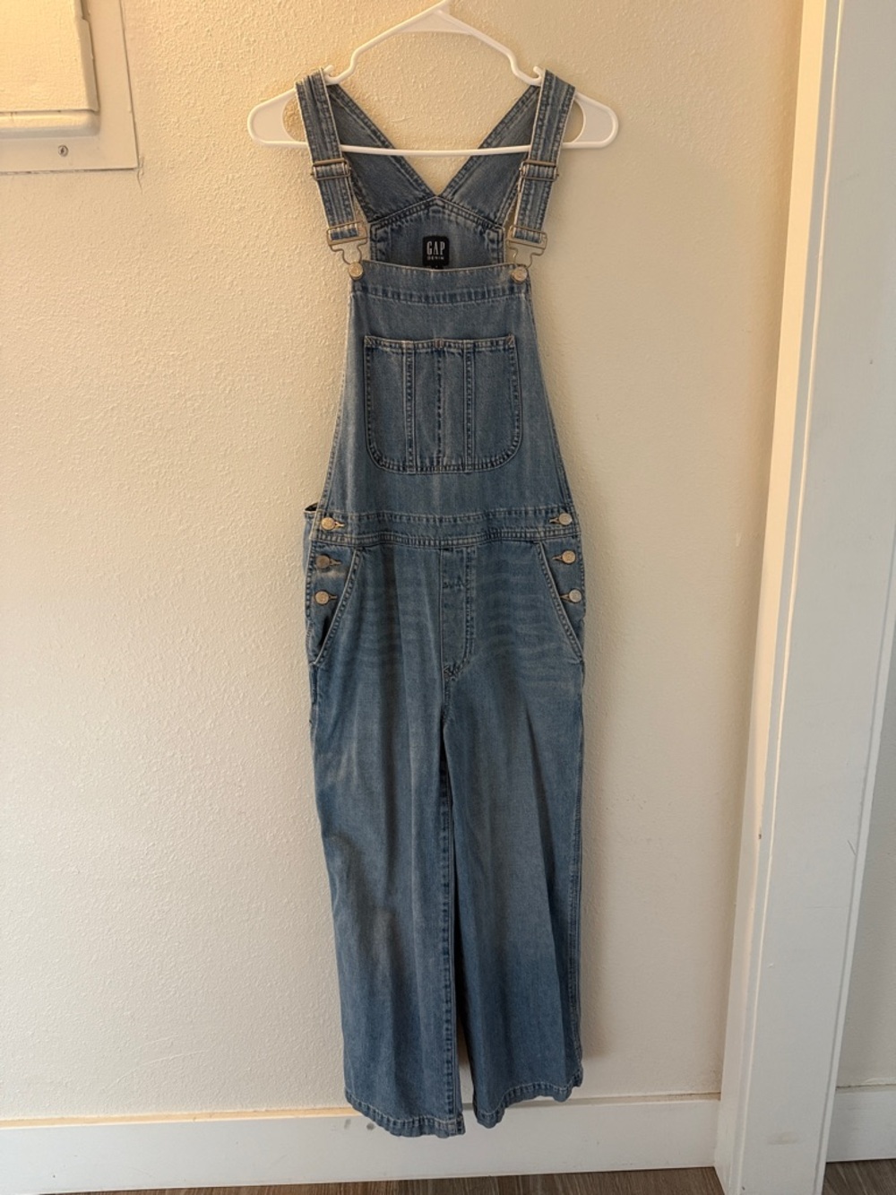 GAP Light Blue Denim Overalls with Front Bib